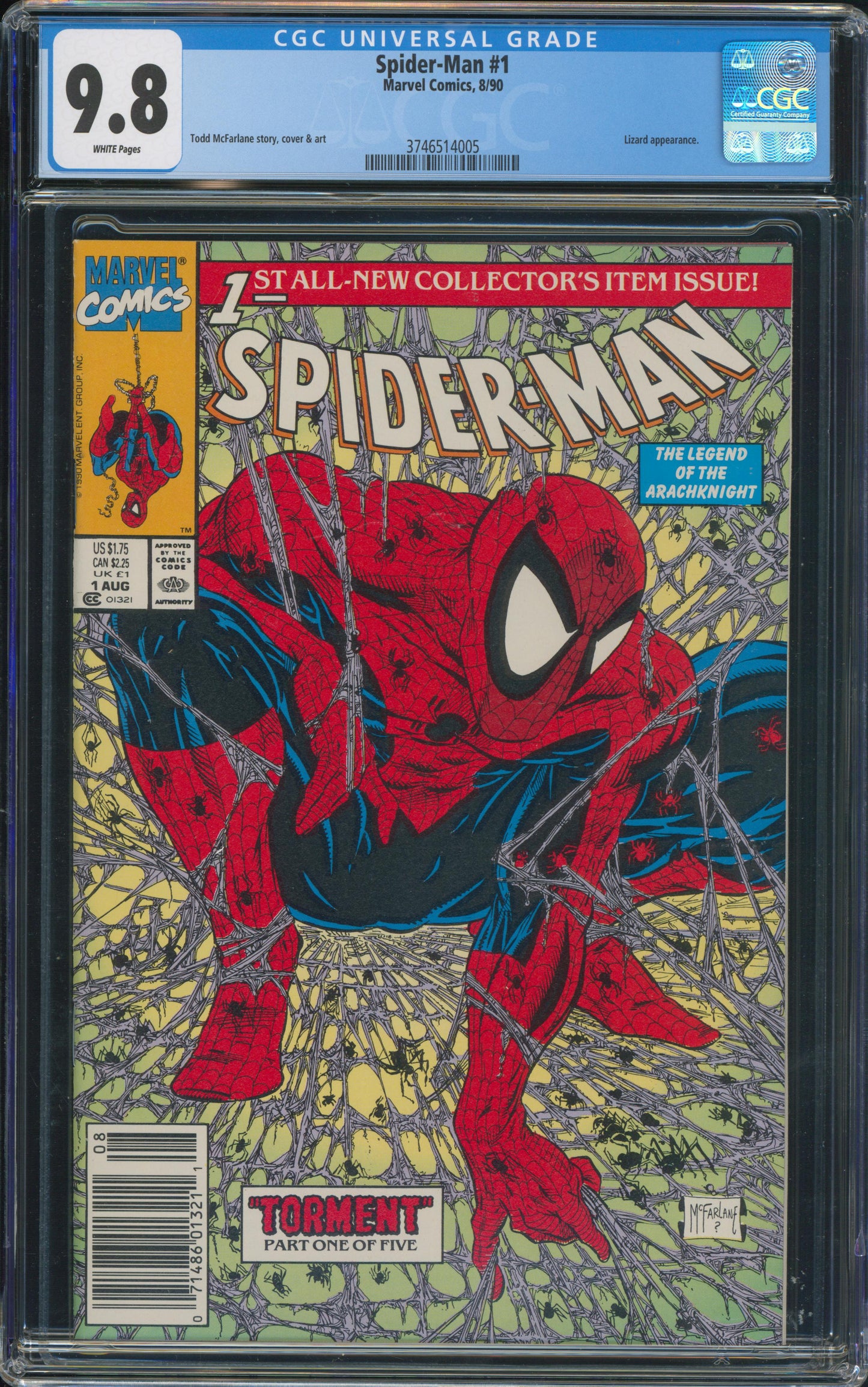 Spider-man #1 1991 newsstand UPC variant CGC 9.8