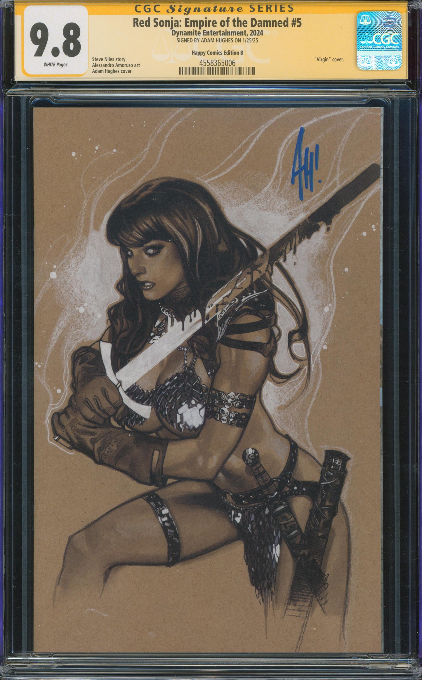 Red Sonja Empire of the Damned #5 Adam Hughes OA variant SIGNED CGC 9.8