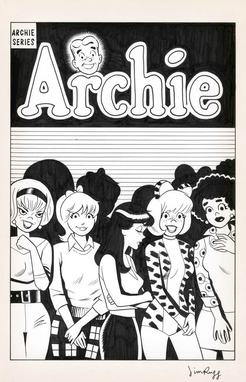 Betty & Veronica Friends Forever Beach Party #1 Jim Rugg black & white variant