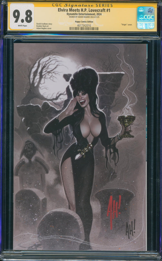 Elvira Meets HP Lovecraft #1 Adam Hughes variant SIGNED CGC SS 9.8