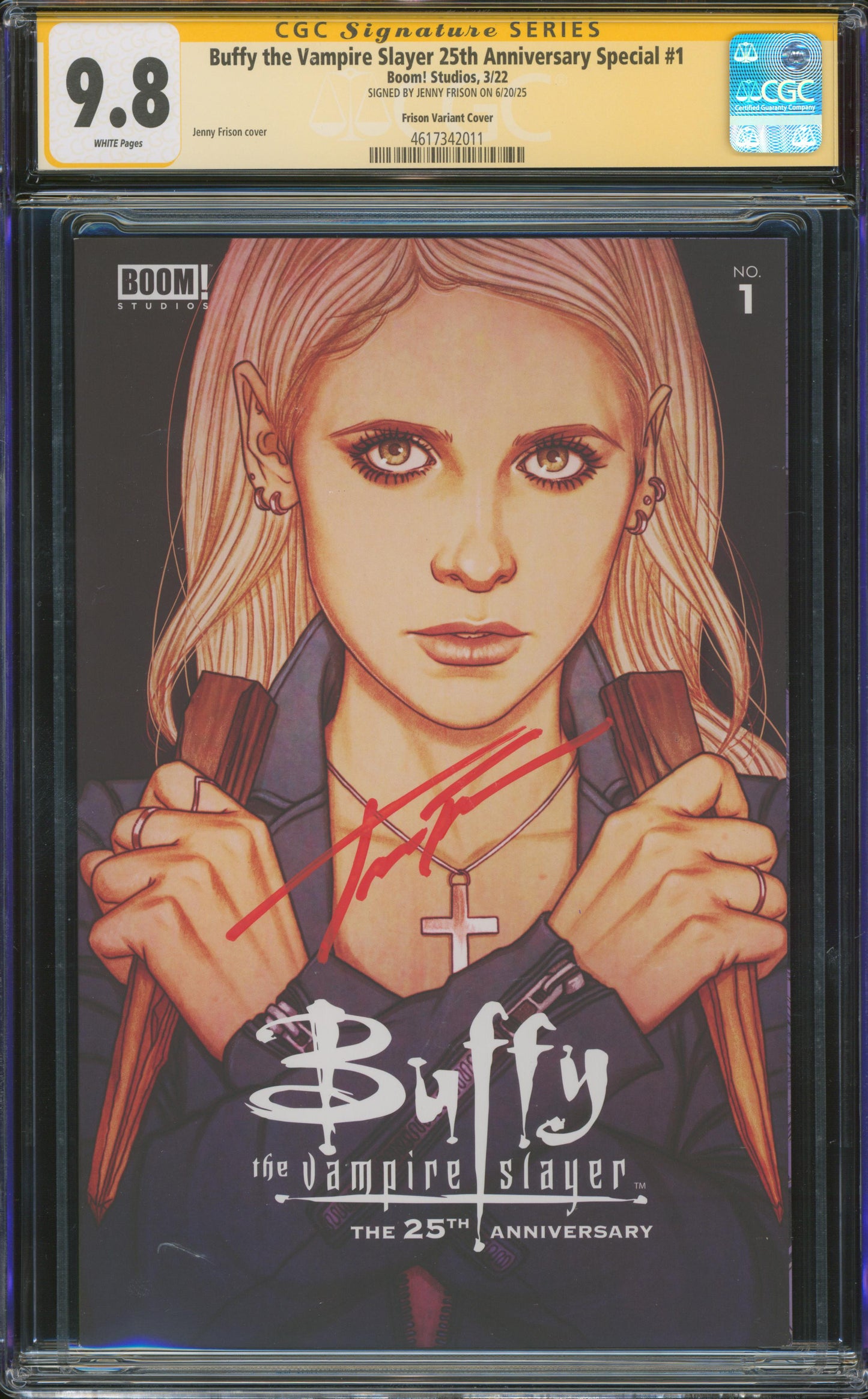 Buffy The Vampire Slayer 25th Anniversary Jenny Frison variant SIGNED CGC SS 9.8