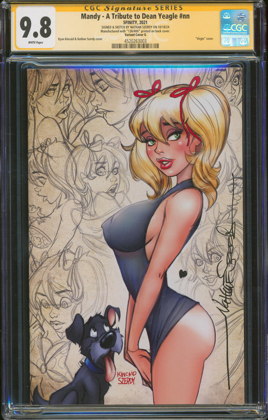 Mandy pin-up book  Nathan Szerdy variant SIGNED CGC SS 9.8