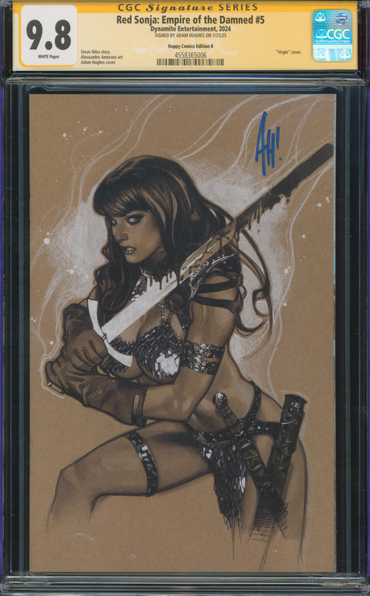 Red Sonja Empire of the Damned #5 Adam Hughes OA variant SIGNED CGC 9.8