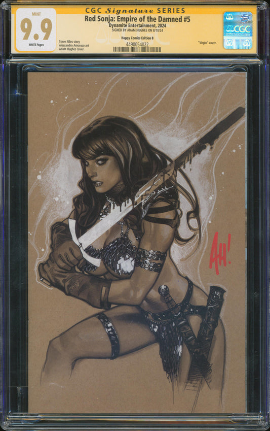Red Sonja Empire of the Damned #5 Adam Hughes OA variant SIGNED CGC 9.9