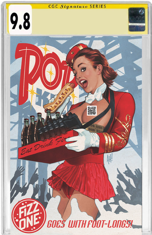 Pop Kill #3 Adam Hughes topless variant CGC SS signed Adam Hughes 9.8