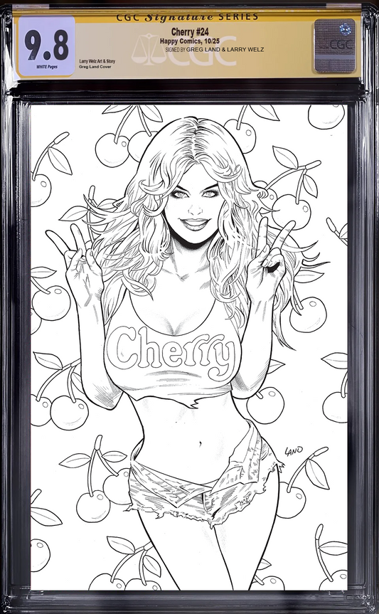 Cherry 24 Greg Land B&W variant Welz/Land SIGNED CGC SS 9.8