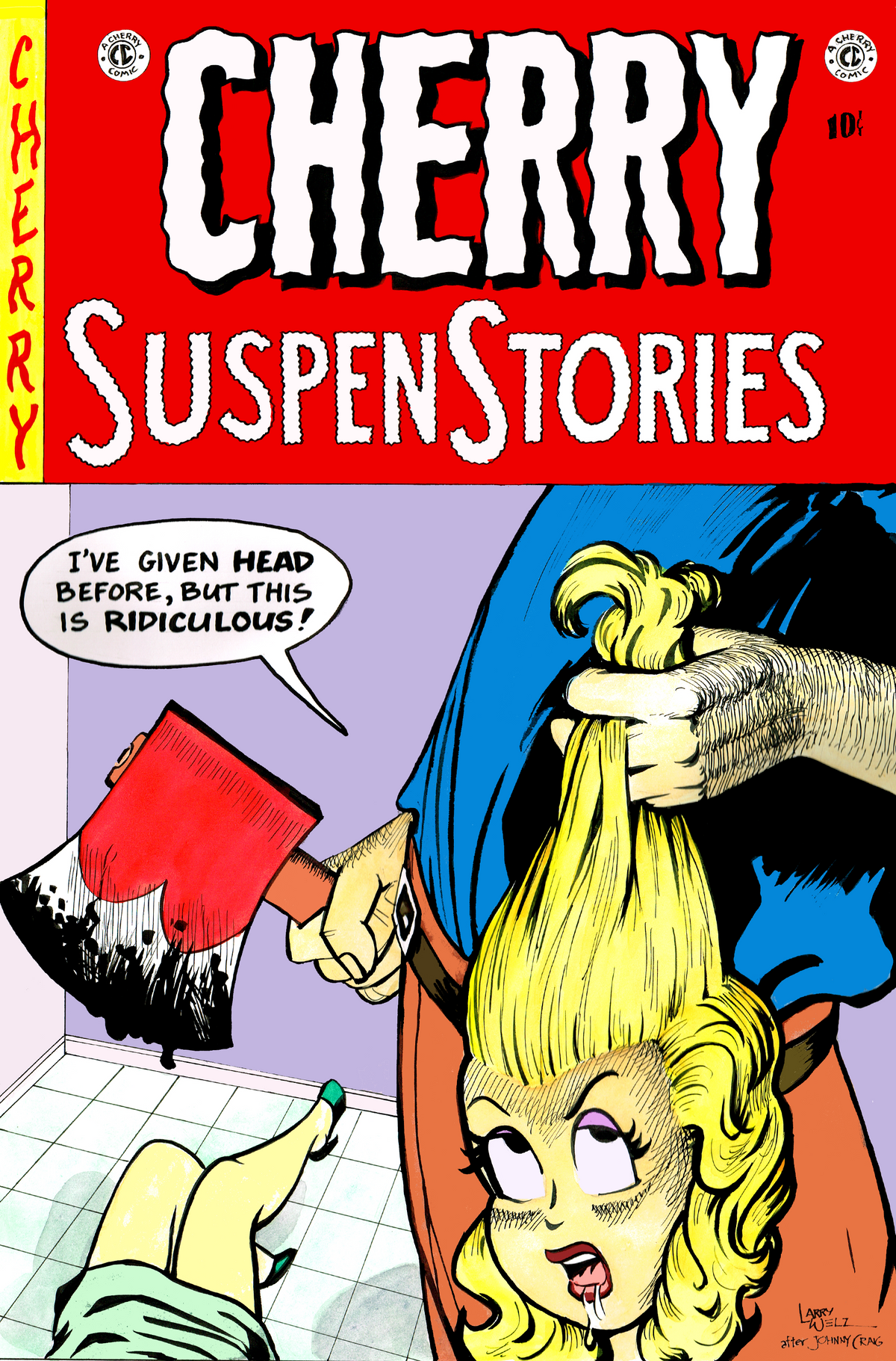 Cherry Poptart #1  Cherry SuspenStories  headless EC homage METAL