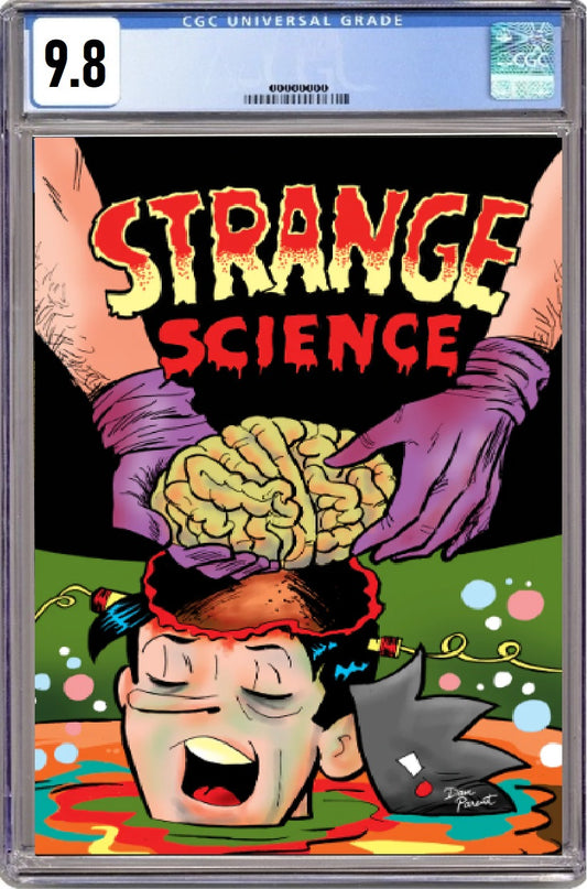 Strange Science #1 Dan Parent 'brains' golden age homage variant CGC 9.8