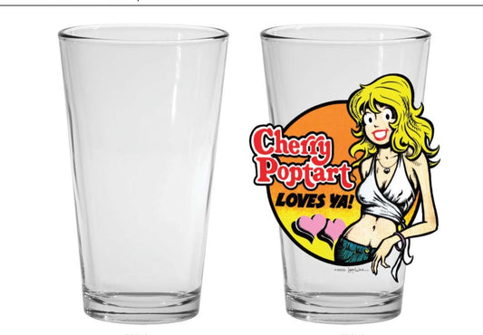 Cherry Poptart  'cherry loves ya' beer glass